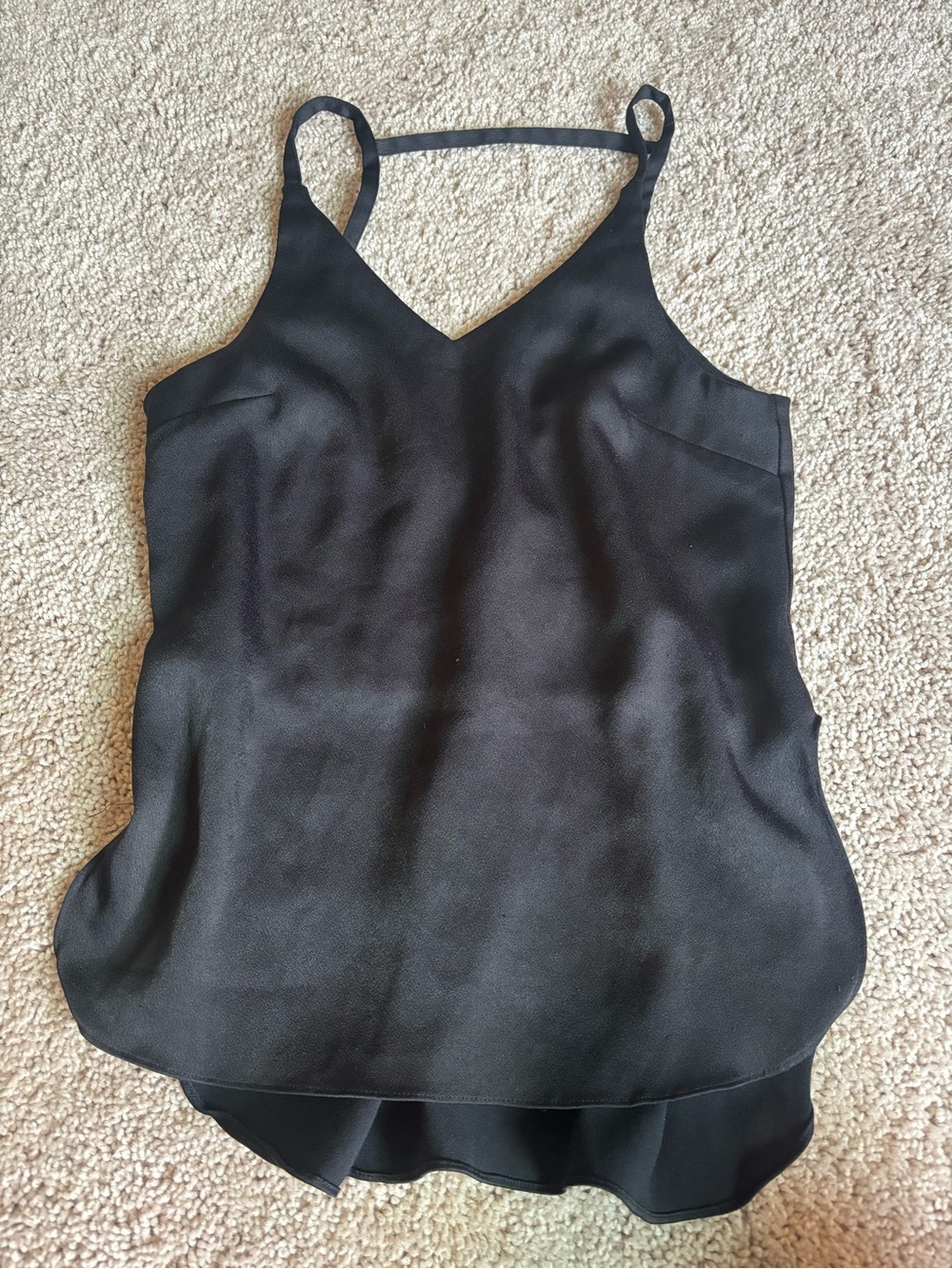 H&M Black Layered Strappy Cami Tank Top Size 2 US Minimalist 90s Boho